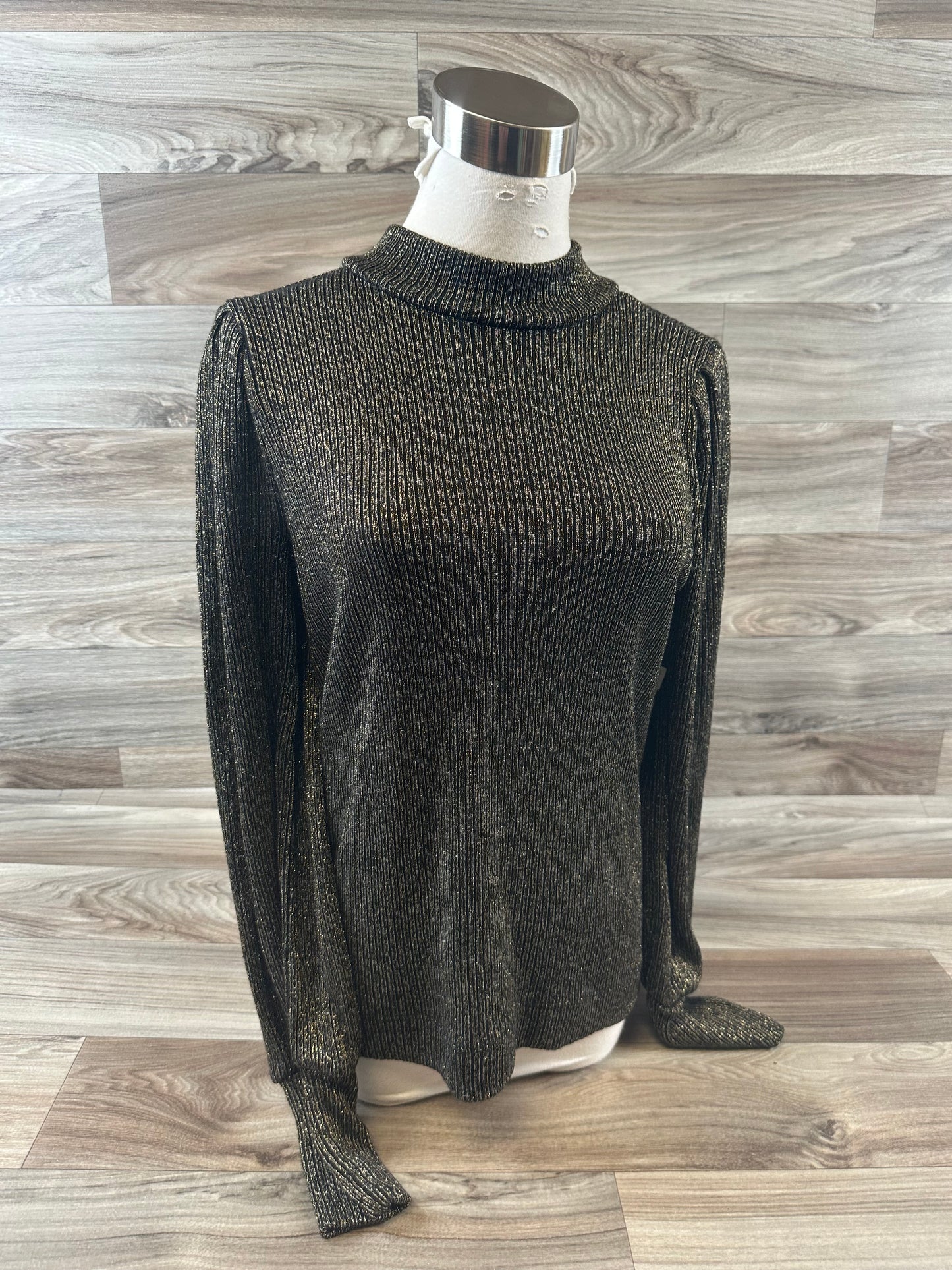 Top Long Sleeve By Loft In Gold, Size: S