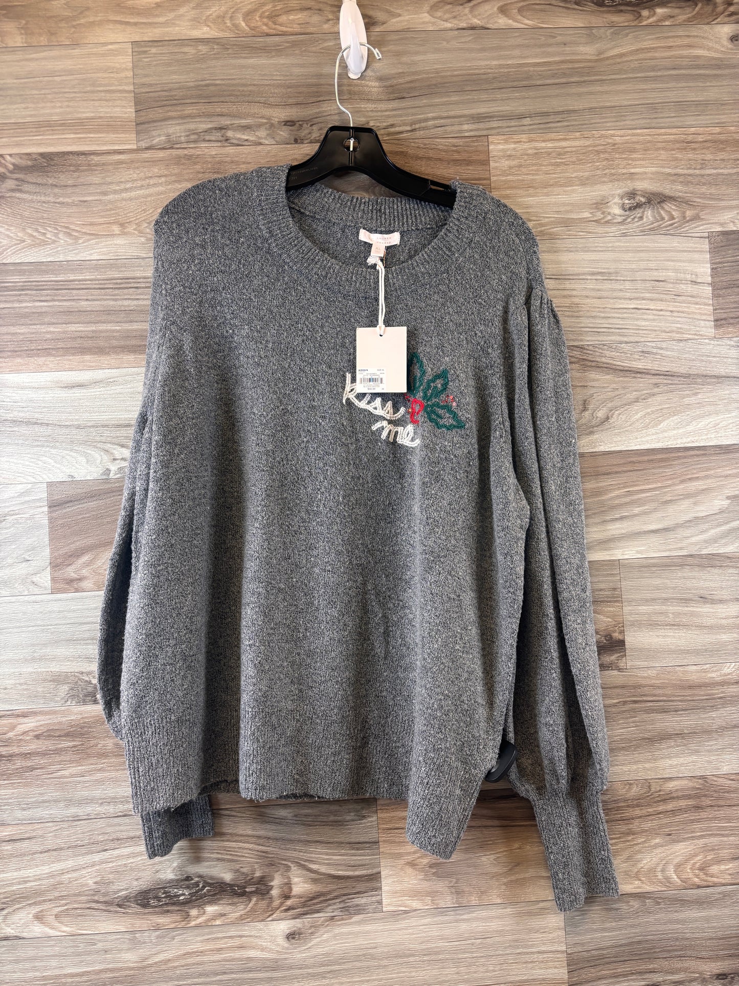 Sweater By Lc Lauren Conrad In Grey, Size: Xl