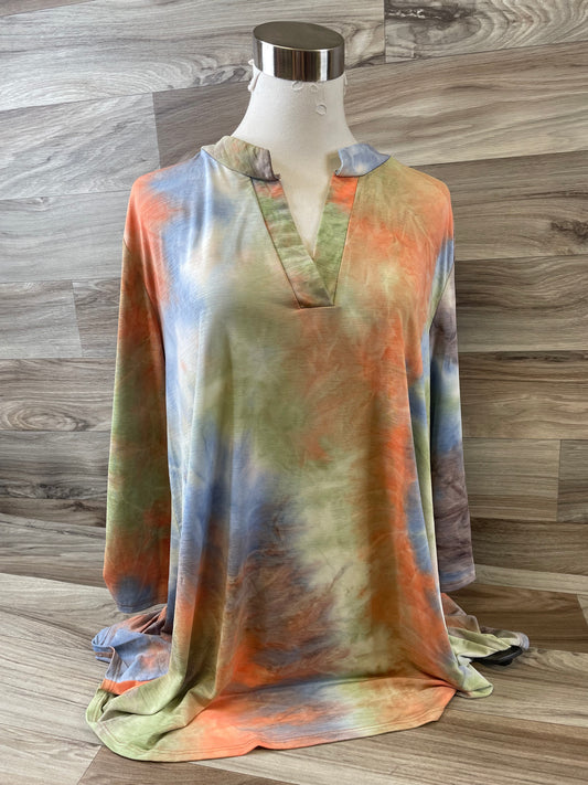 Top 3/4 Sleeve By Honeyme In Multi-colored, Size: Xl