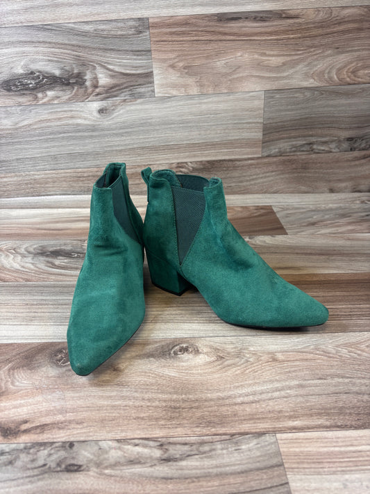 Boots Ankle Heels By Allegra K In Green, Size: 7