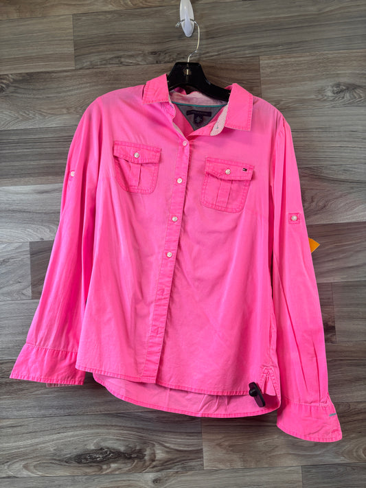 Top Long Sleeve Basic By Tommy Hilfiger In Pink, Size: M