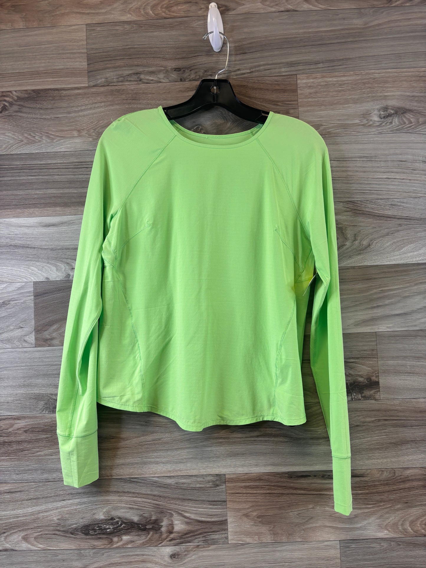 Athletic Top Long Sleeve Crewneck By Lululemon In Green, Size: S