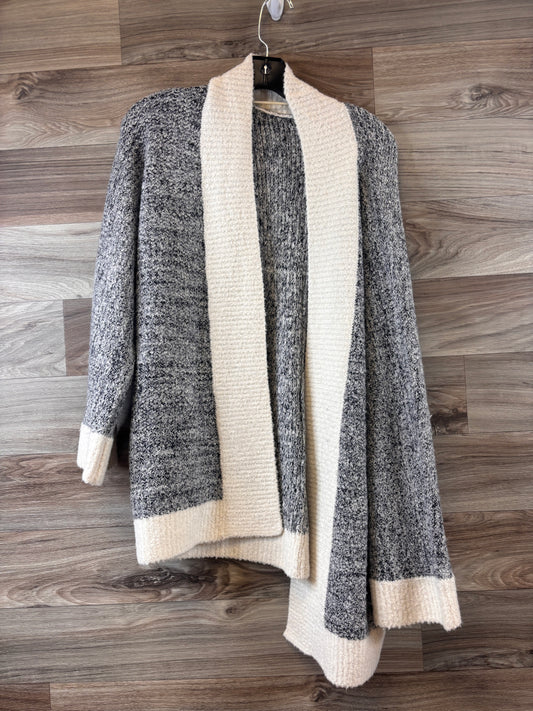 Sweater Cardigan By Loft In Blue & Cream, Size: Xs