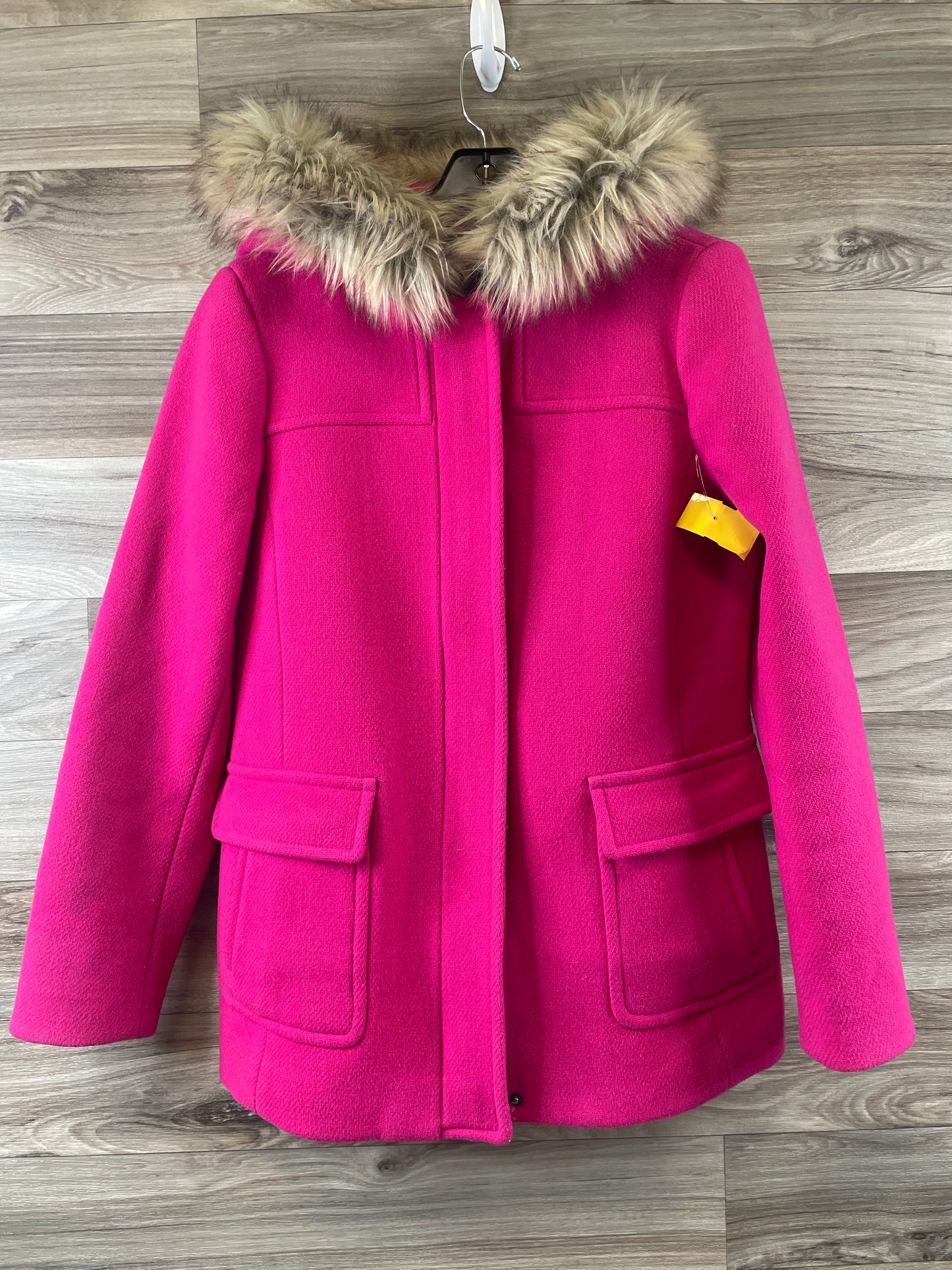 Coat Wool By Clothes Mentor In Pink, Size: Xs