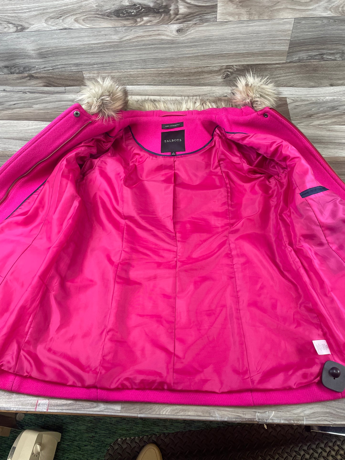 Coat Wool By Clothes Mentor In Pink, Size: Xs