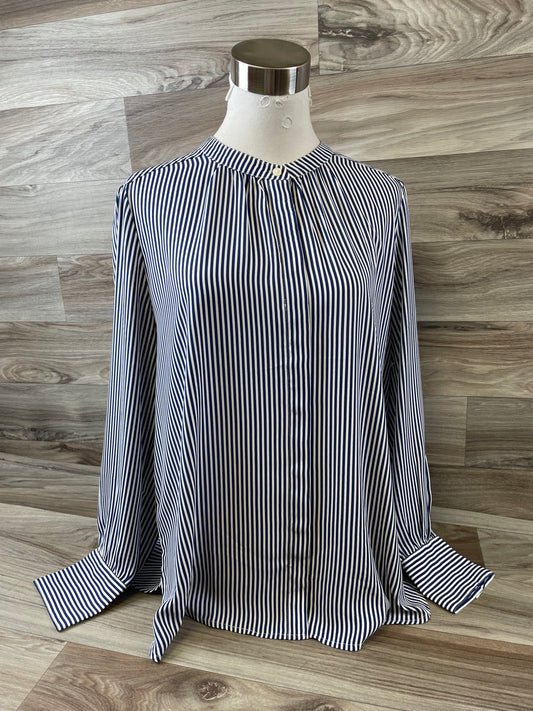 Top Long Sleeve By Loft In Striped Pattern, Size: L