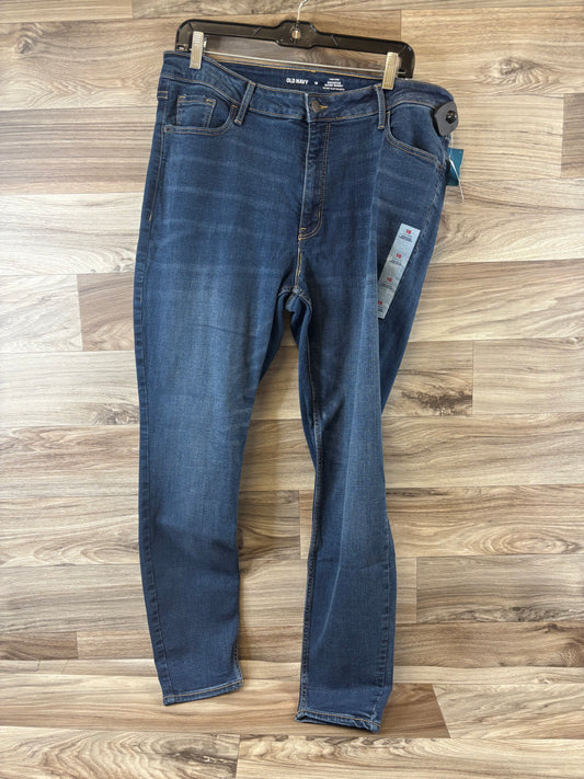 Jeans Skinny By Old Navy In Blue Denim, Size: 16