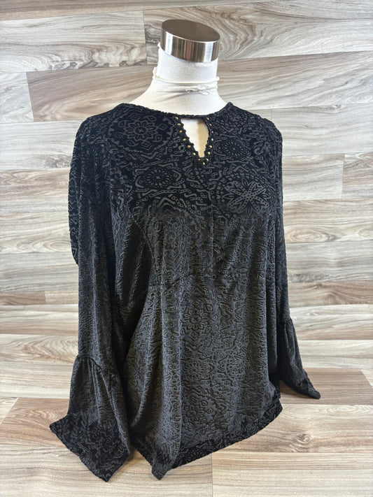 Top Long Sleeve By Style And Company In Black, Size: Xl