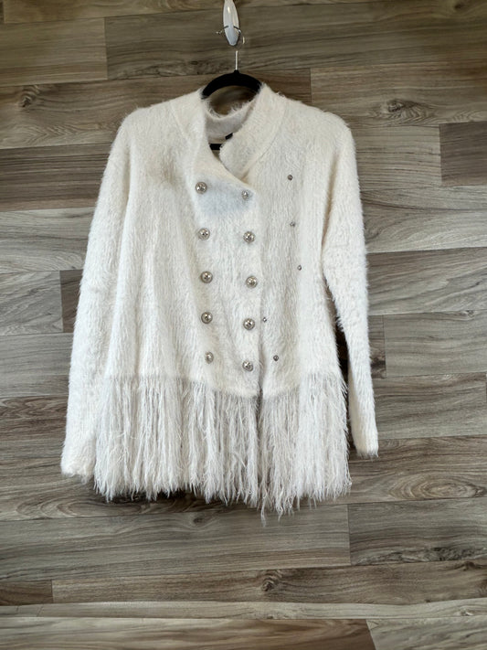 Sweater Cardigan By Clothes Mentor In White, Size: Xl