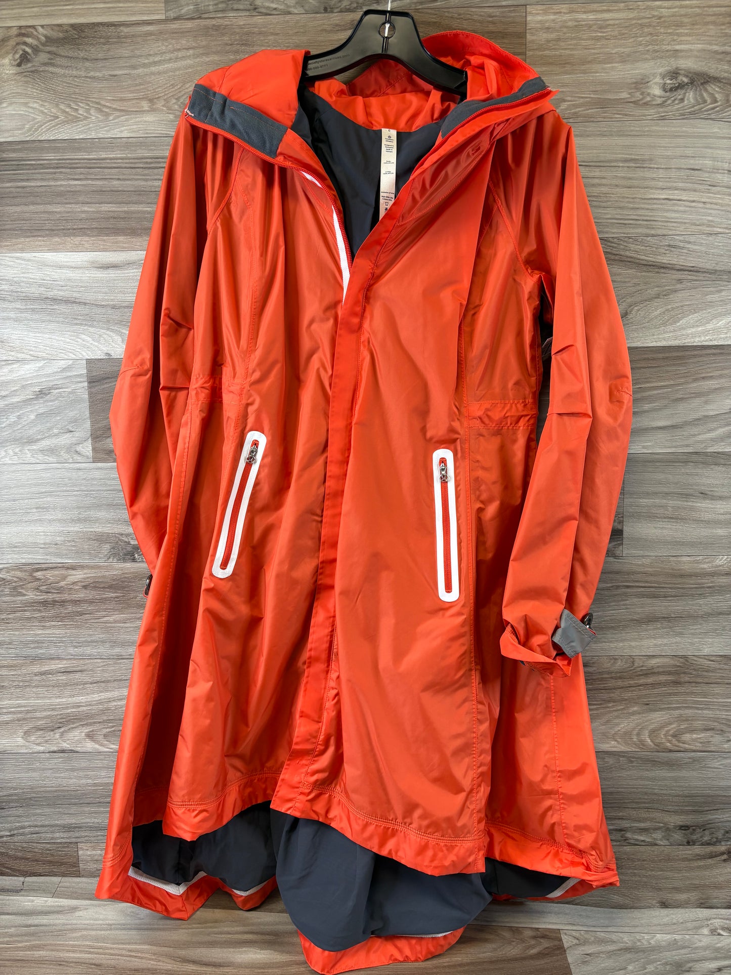 Athletic Jacket By Lululemon In Orange, Size: S