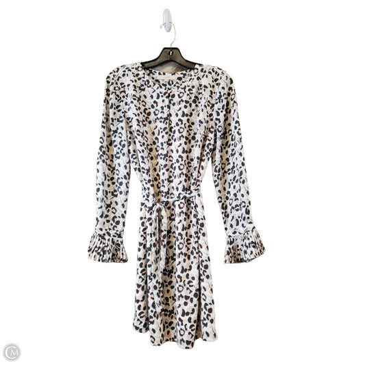 Dress Casual Midi By Loft In Black & Grey, Size: S