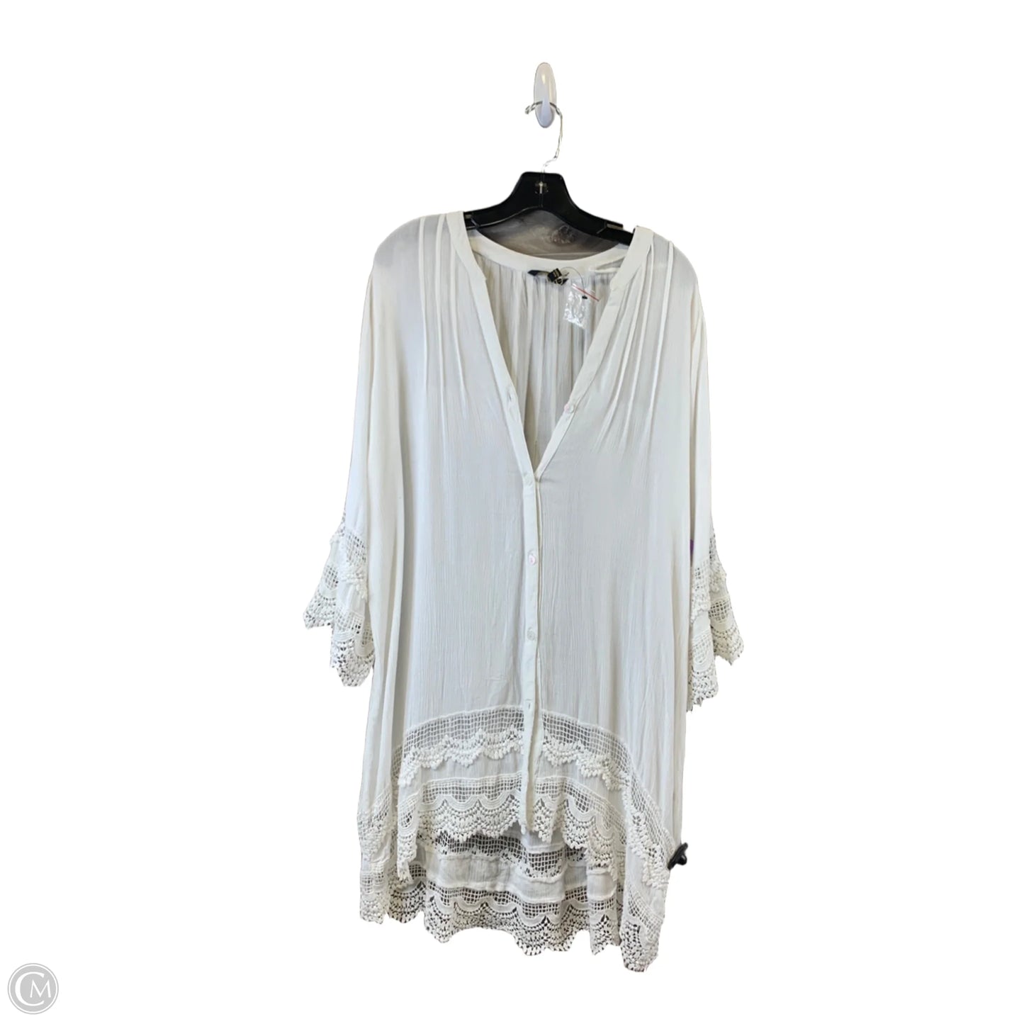 Swimwear Cover-up By Clothes Mentor In White, Size: L