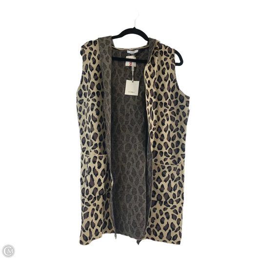 Vest Sweater By Sioni In Animal Print, Size: S