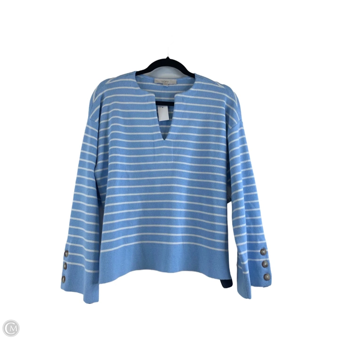 Sweater By Loft In Striped Pattern, Size: S