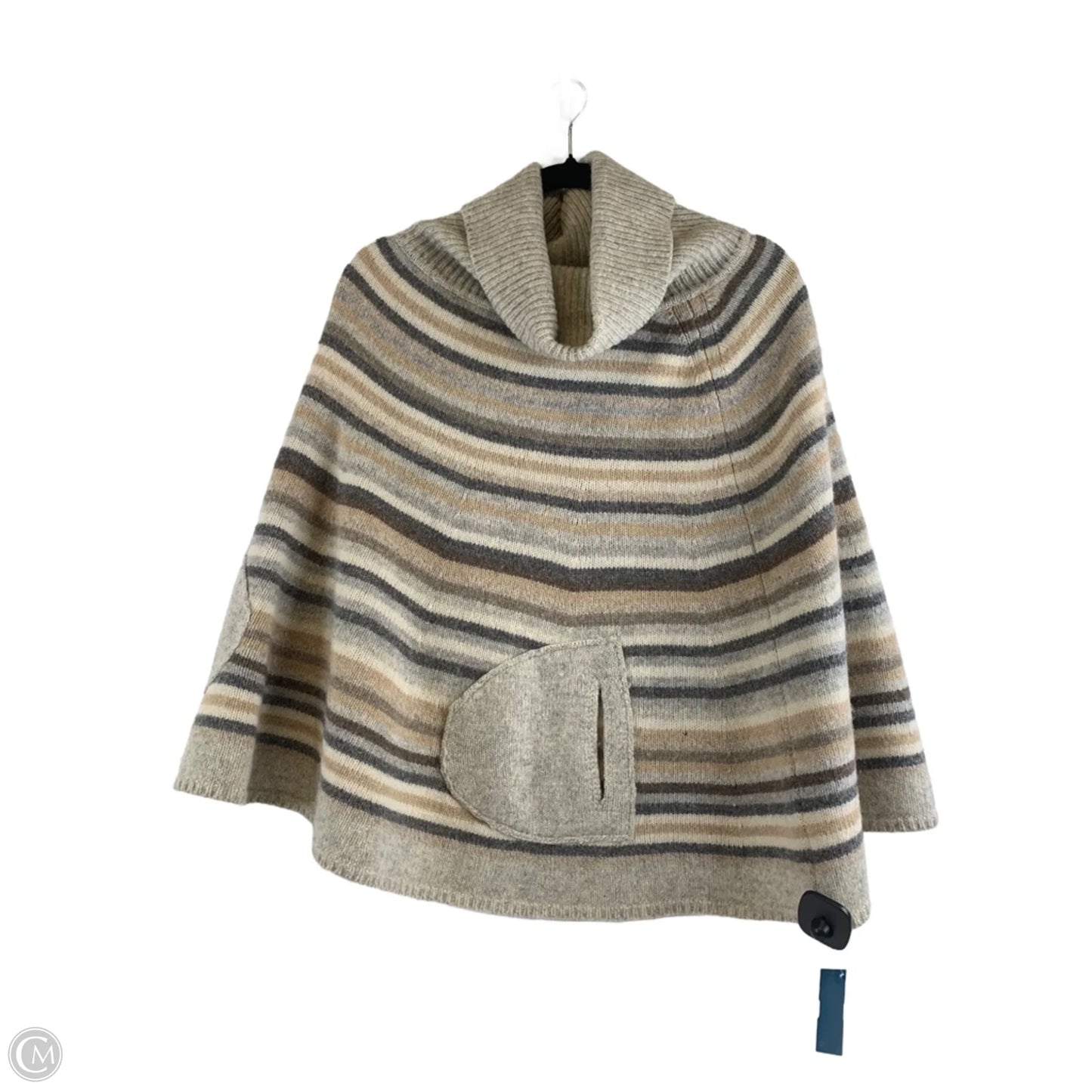Poncho By Gap In Striped Pattern, Size: M