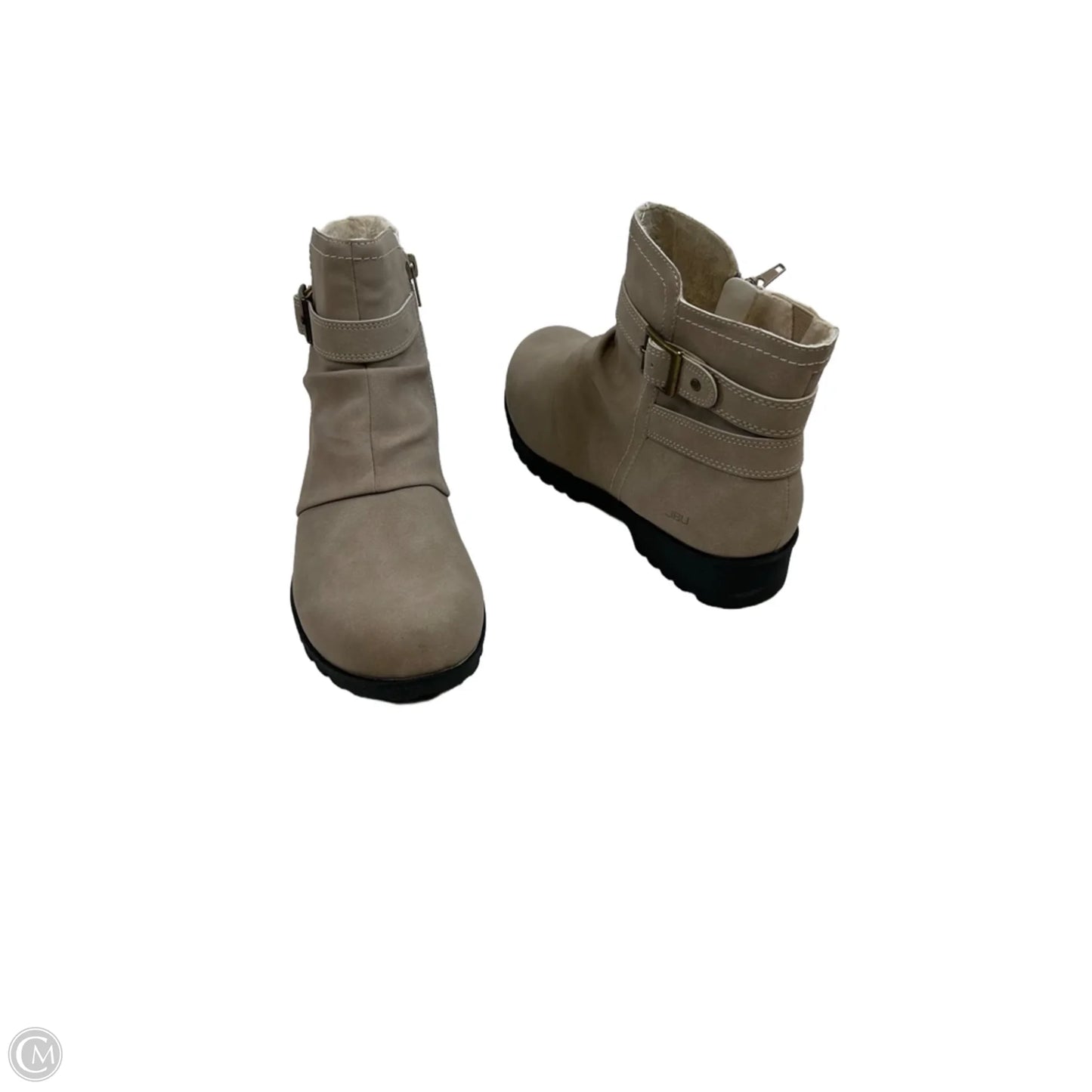 Boots Ankle Heels By Jbu By Jambu In Taupe, Size: 10