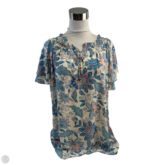Top Short Sleeve By Rose And Olive In Paisley Print, Size: 1x