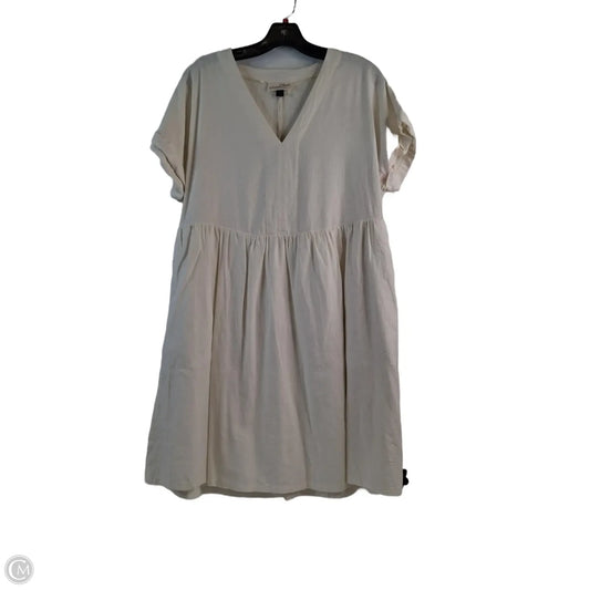 Dress Casual Midi By Universal Thread In Cream, Size: M