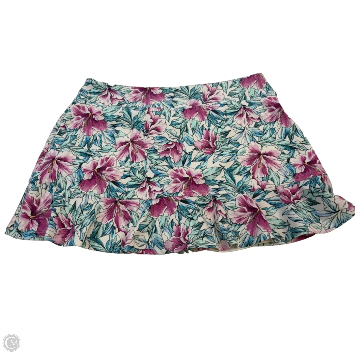 Athletic Skort By Clothes Mentor In Floral Print, Size: Xl