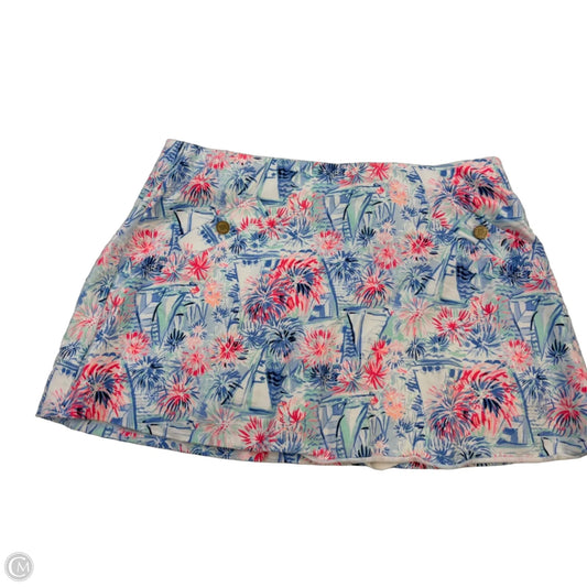 Skort Designer By Lilly Pulitzer In Blue & Pink, Size: Xl