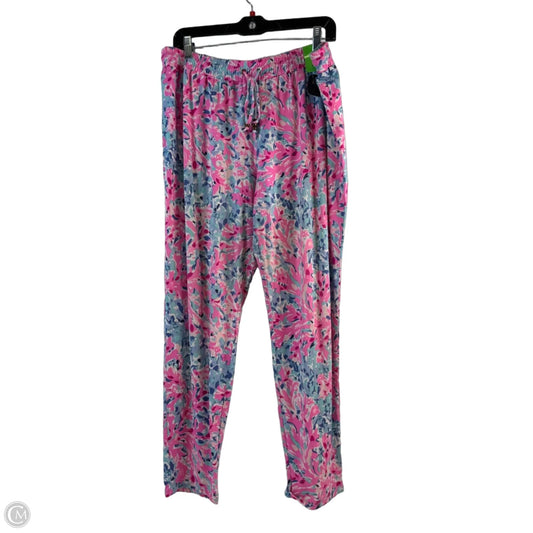 Pants Designer By Lilly Pulitzer In Blue & Pink, Size: Xl