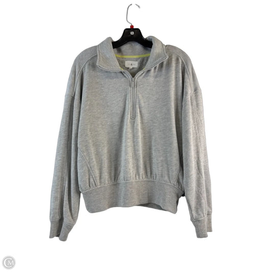 Athletic Top Long Sleeve Collar By Lou And Grey In Grey, Size: M