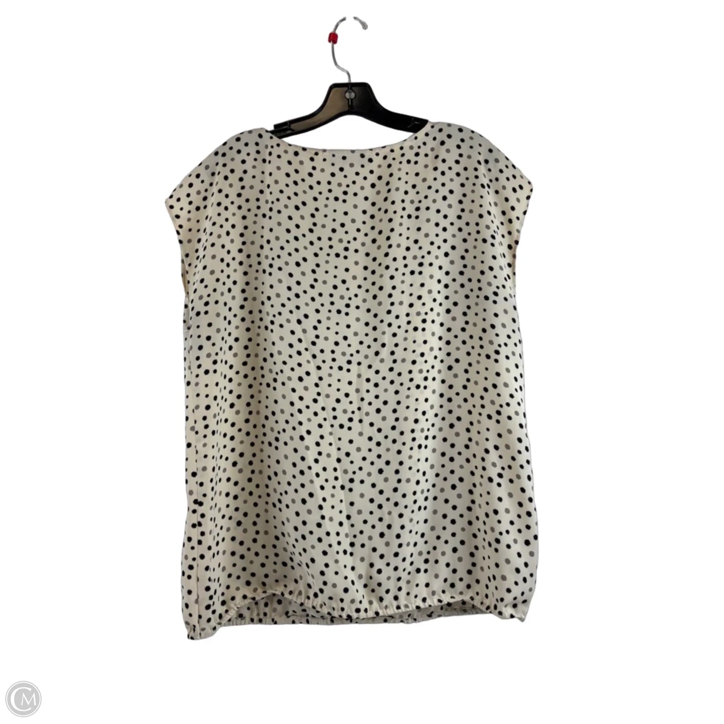 Top Short Sleeve Basic By Loft In Black & Cream, Size: M