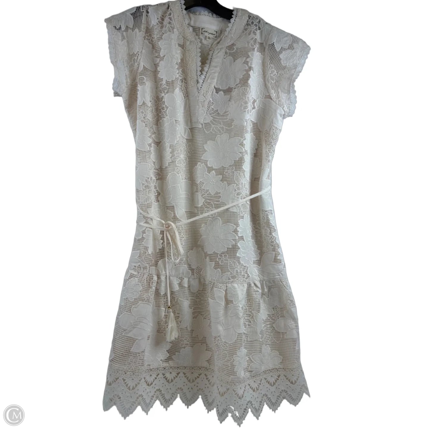 Dress Casual Midi By Clothes Mentor In Cream, Size: M
