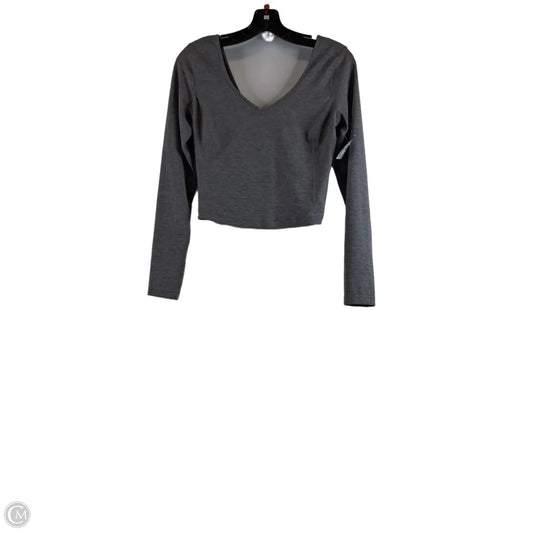 Athletic Top Long Sleeve Crewneck By Lululemon In Grey, Size: S