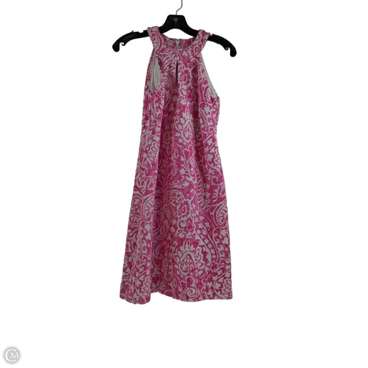 Dress Casual Midi By Vince Camuto In Pink & White, Size: Xs