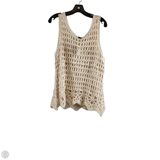 Top Sleeveless By Clothes Mentor In Ivory, Size: Xxl