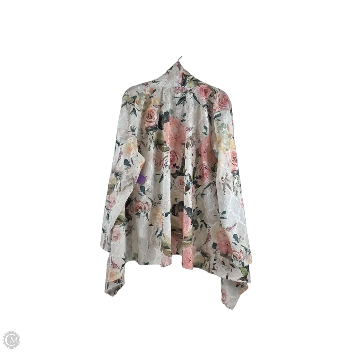 Cardigan By Clothes Mentor In Floral Print, Size: Xl