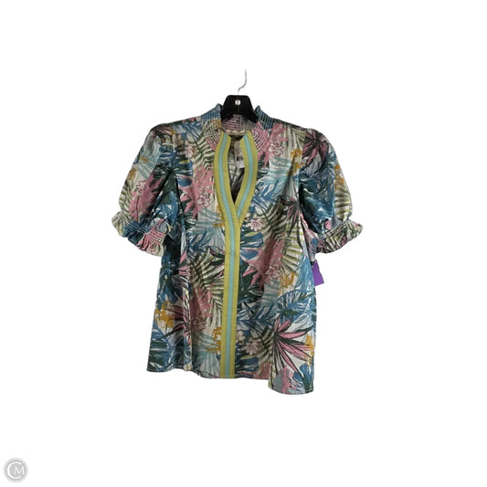 Top Short Sleeve By Indigo Soul In Floral Print, Size: M