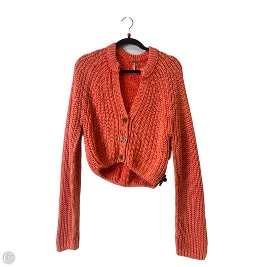 Sweater Cardigan By Free People In Orange, Size: S