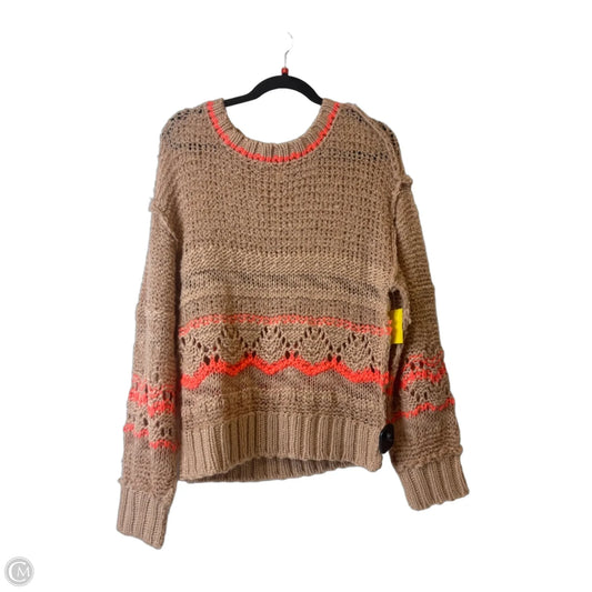 Sweater By Saltwater Luxe In Orange & Tan, Size: L