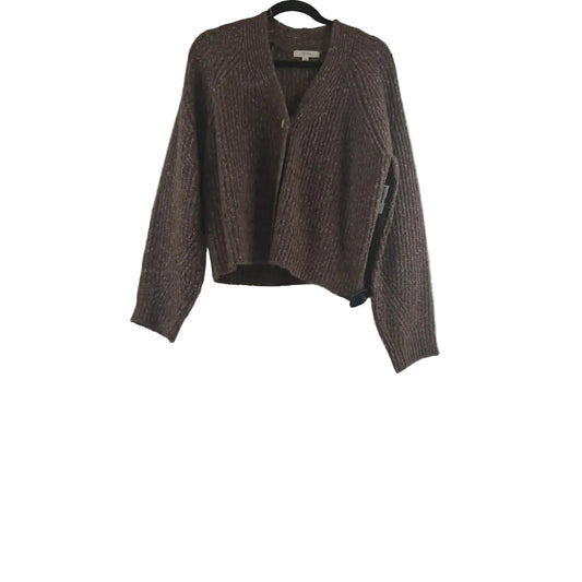 Sweater Cardigan By Clothes Mentor In Brown, Size: L