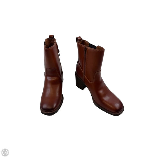 Boots Ankle Heels By Zodiac In Brown, Size: 8