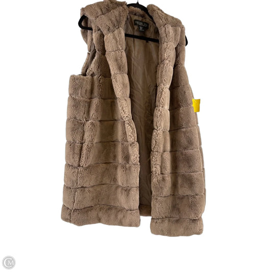 Vest Faux Fur & Sherpa By Rachel Zoe In Tan, Size: Xl