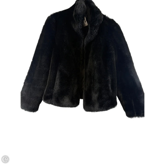 Coat Faux Fur & Sherpa By Inc In Black, Size: L