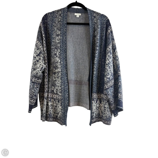 Cardigan By Pure Jill In Blue & White, Size: Xl