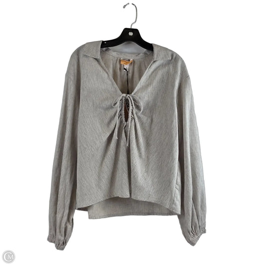 Top Long Sleeve By Future Collective In Black & White, Size: M