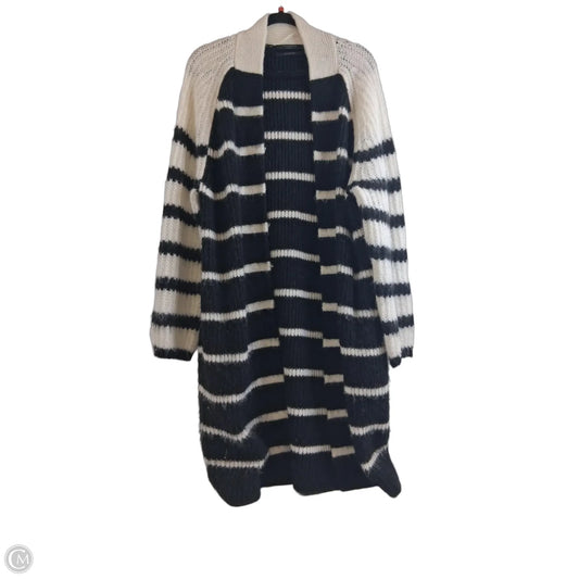 Sweater Cardigan Designer By All Saints In Black & White, Size: M