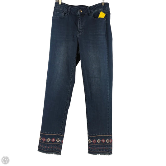 Jeans Straight By Charlie B In Blue Denim, Size: 8