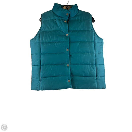 Vest Puffer & Quilted By Daisy Fuentes In Blue, Size: L
