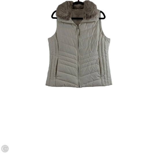 Vest Puffer & Quilted By Talbots In Cream, Size: Mp