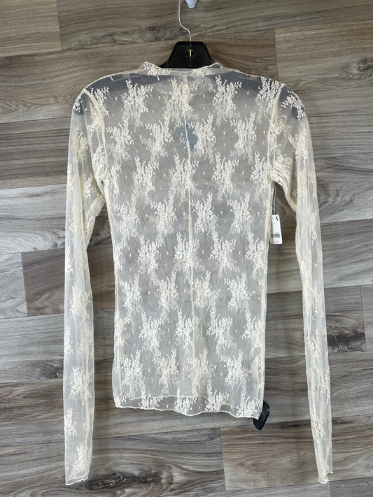 Top Long Sleeve By Free People In Cream, Size: S