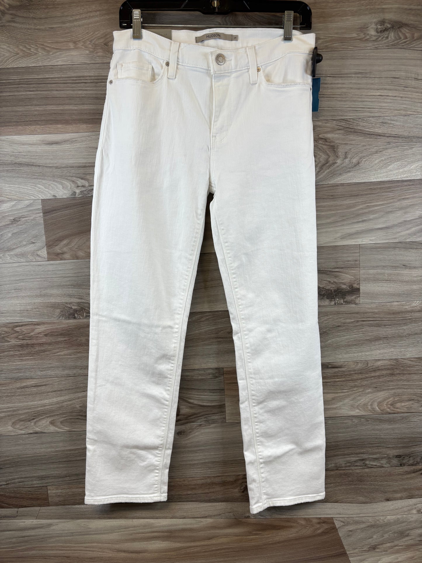 Jeans Boot Cut By Hudson In White Denim, Size: 6