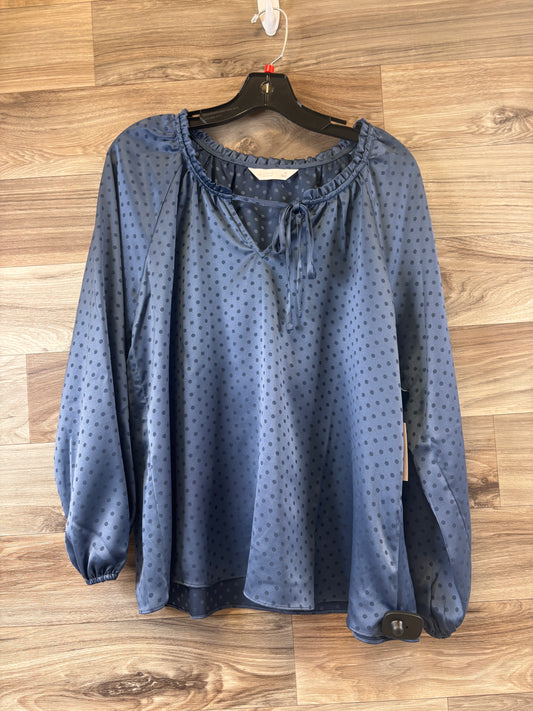 Top Long Sleeve By Lc Lauren Conrad In Blue, Size: M