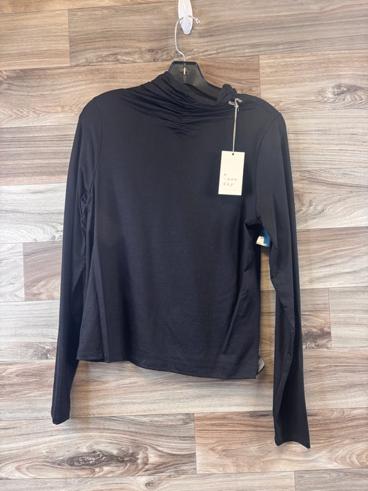 Top Long Sleeve By A New Day In Black, Size: M