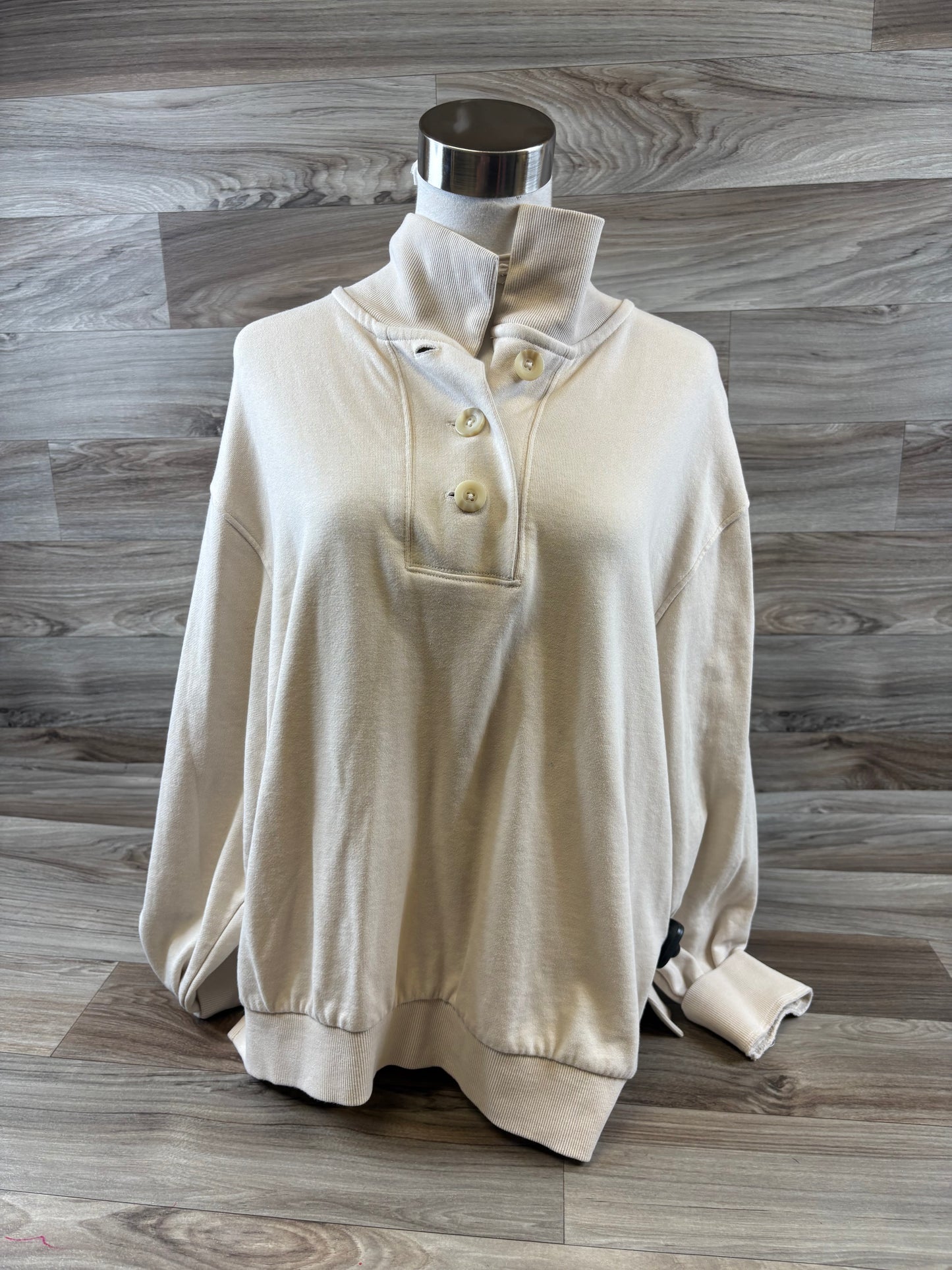 Top Long Sleeve By Sonoma In Cream, Size: L